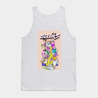 Dope Slluks multiple hands and arms cheering illustration Tank Top